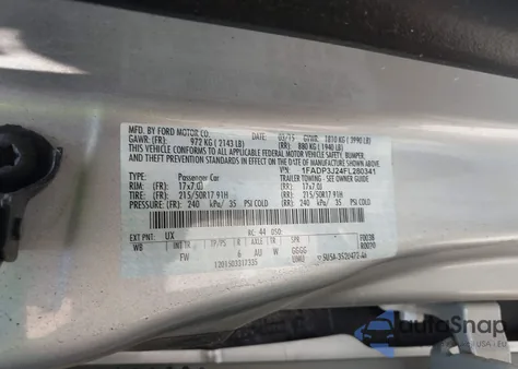 2015 Ford Focus Titanium z USA, uszkodzony, nr VIN 1FADP3J24FL280341